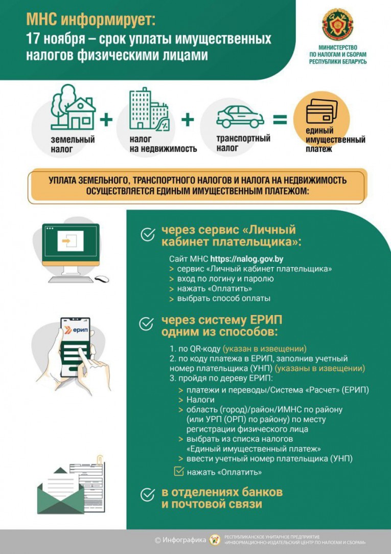 Белорусам в 2025 году нужно уплатить имущественные налоги не позднее 17 ноября