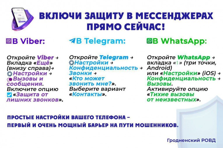 Включите защиту в мессенджерах прямо сейчас!